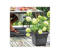 Pot de fleurs carré Day R anthracite - Coloris gris anthracite - 38cm