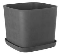 Pot de fleurs carré - GARDEN ID - Swing Carré - 36 L - 40 x 40 h 32 cm - Gris
