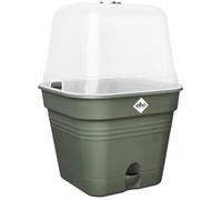 Pot De Fleurs Carré Green Basics - Plastique - Réservoir - Ø20 - Leaf Green Vert