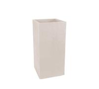 EDA Bac à fleurs Volcania carré haut 40 cm 31 L Intérieur/Extérieur Beige calcaire