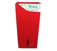 Pot de fleurs carré - RIVIERA - Eva New - Plastique - 37 x 37 x H 68,5 cm - 69 L - Rouge