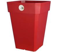 Riviera Pot De Fleurs Carré Soleilla En Plastique - 49 X 49 X H 50 Cm - 65 L - Rouge Rouge