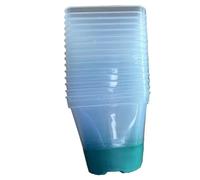 Pot de fleurs carré transparent en silicone pour herbes | Le design transparent vous permet de surveiller sans effort la croissance des plantes et les niveaux d'humidité sans les