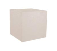 EDA Pot de fleurs Volcania carré 50 cm 57 L Intérieur/Extérieur décor pierre Beige calcaire