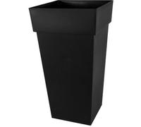 Pot de fleurs Carré XXL 43 cm - EDA - Toscane - 43,3 x 43,3 x H. 80 cm - 98 L - Gris Anthracite