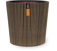 Vase conique - CAPI EUROPE - Groove NL - 45 x 41 cm - Noir/or