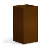 POT DE FLEURS CUBE HAUTEURS 80 40X40 Bronze EN RÉSINE JARDIN DEHORS INTÉRIEURS