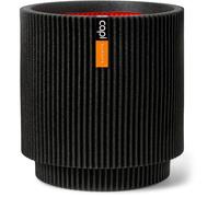 Pot de fleurs cylindre Groove NL - Plastique - Noir - 44 x 46 cm - CAPI EUROPE