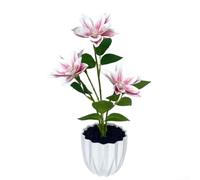 Pot de fleurs de magnolia imprimé en 3D conçu pour être exposé sur les comptoirs, les bureaux et les étagères flottantes dans divers intérieurs (rose clair)