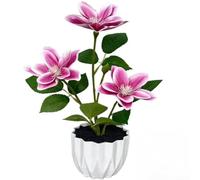 Pot de fleurs de magnolia imprimé en 3D conçu pour être exposé sur les comptoirs, les bureaux et les étagères flottantes dans divers intérieurs (violet)