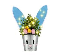 Pot de Fleurs de Pâques - Décor de Pâques Mignon Réutilisable en Métal,Pots de Drôles en Forme de Lapin | pour Intérieur Extérieur Salon Chambre Balcon Bureau Jardin Terrasse Fêtes