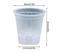 Pot De Fleurs De Stockage D'eau, Bassin Transparent Pour Bonsaï, Pot Pour Plantes, Orchidée Papillon, Pot Hydroponique Respirant, Bassin Paresseux Auto-Absorbant.S3(L)