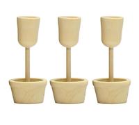Pot de fleurs de table - Pot de fleurs en bois inachevé - Pot de fleurs en bois inachevé - Petit pot de fleurs en bois inachevé - Pour l'école d'artisanat - Décoration d'intérieur