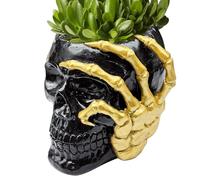 Pot de fleurs de tête de mort, décorations uniques d'Halloween, vase de crâne, décoration de tête de mort en résine pour la maison, pots de tête de mort pour , bol de bonbons,