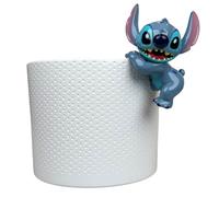 Pot de fleurs décoratif Stitch 9 x 7 cm en plastique - Pendentif pot Bouddha Disney - Style de décoration moderne pour les fans de Disney