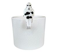 Pot de fleurs décoratif Stormtrooper - 10 x 6 cm - En plastique - Disney Star Wars - Pot Bouddha - Style moderne pour les fans - Décoration de jardin