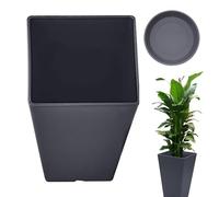 Pot de fleurs d'extérieur carré - Jardinière décorative en résine - Pot de fleurs carré pour d'extérieur - Grand design moderne pour toutes les années