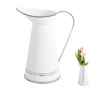 Pot de Fleurs D'intérieur Blanc Vintage en Tôle Galvanisée pour Maison