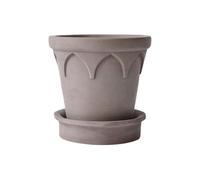 Pot de fleurs d'intérieur Pot de fleurs rond en ciment, avec trou de drainage et soucoupes, bouche d'évier à textures géométriques en relief, pour chambre à coucher, rebord de fenêtre, jardin Pour