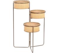 Pot de fleurs DKD Home Decor 55 x 42 x 79 cm Noir Marron Fer Bambou Tropical