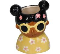 Pot de fleurs Dolomite Multicolore 10,5cm - Mini pot décoratif pour petites plantes & succulentes - Cache-pot coloré en céramique - Pour rebord de fenêtre, bureau & étagère