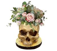 Pot de Fleurs du crâne | Vase en résine Gothique pour Les succulentes | Planteur d'horreur Poigure maîtresse, de Bureau Unique, décoration de Jardin extérieure intérieure Macabre