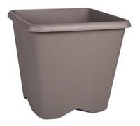 Pot de fleurs EDA Plastiques coloris taupe en plastique Ø.34,5 x H.31,9 cm contenance 24,2 L