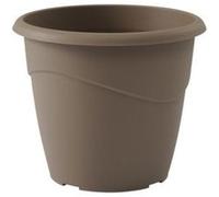 Pot de fleurs EDA Plastiques coloris taupe en plastique Ø.35 x H.29,5 cm contenance 16 L