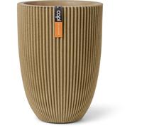 Pot de fleurs élégant bas Groove NL - Plastique - Beige - 46 x 58 cm - CAPI EUROPE