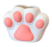 Pot de fleurs élégant en forme de patte de chat moderne pour la maison, le bureau, l'affichage en résine organique (rose)