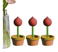 Pot de fleurs en bois brut - Décoration de table - 4,2 x 4,2 x 8,5 cm - Adorables pots de fleurs en bois brut - Petits pots de fleurs en bois brut pour travaux manuels, école, maison, décoration de