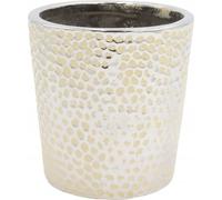 Pot de fleurs en céramique argent 13 cm