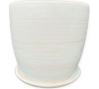 Pot de fleurs en céramique avec socle blanc 13 cm
