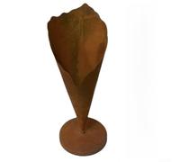 Pot de fleurs en forme de cône rustique en fer Marron (L)