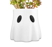 Pot de Fleurs en Forme de fantôme - Seau d'halloween - Figurine décorative en ABS - pour intérieur, Chambre à Coucher, Salon, Appartement, Bureau, Rebord de fenêtre, Bol à Bonbons - Utilisation
