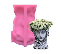 Pot de fleurs en forme de tête de fille fait à la main - En époxy UV - Porte-stylo - Pot de ciment - Pot en résine de silicone - Décoration d'intérieur - Outil de moulage - Kit de test d'air