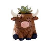 Pot de fleurs en forme de vache pour l'extérieur - Décoration de table mignonne, organisateur de support à stylos | Jardin maison bureau appartement balcon rebord de fenêtre Patio cour cuisine étagère