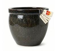 Pot de fleurs en grès 100 % résistant au gel - Pot de fleurs en céramique pour l'extérieur et l'intérieur (différentes tailles) - Pot de fleurs massif avec trou de drainage - Qualité supérieure et