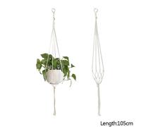 Pot De Fleurs En Macramé Fait À La Main,Corde Nouée,Sac En Filet Horticole,Porte De Maison,Délégations,Cour,Jardin,1 Pièce - Type 105cm White-A