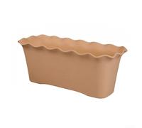 Pot de fleurs en plastique à bords ondulés avec trous respirants 40 cm