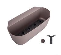 Pot de fleurs en plastique à suspendre pour balustrade de balcon conçu pour contenir une variété de plantes en toute sécurité avec un design élégant et soucieux de l'espace (couleur curry)