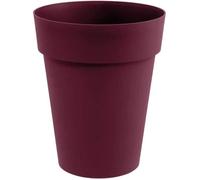 Pot rond mi-haut 44 cm rouge bourgogne - 50 litres - Toscane 13629 EDA PLASTIQUES