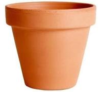 Pot de Fleurs en Terre Cuite Artisanal de 35 cm de diamètre avec Finition Lisse, Design Classique pour la décoration intérieure et extérieure. Idéal pour Les Plantes de Taille Moyenne.