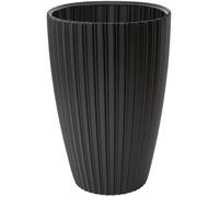 Garden ID Pot de fleurs Fancy 40 x 58 cm pour jardin, balcons ou intérieurs Noir