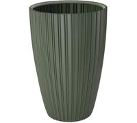 Pot de fleurs FANCY - Plastique - Vert tilleul - Ronde - Ø40xH58cm - Garden ID