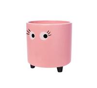 fisura. - Pot de Fleurs Original avec Motif d'œil. Pot de Fleurs et de Plante décoratif. Jardinière décorative d'intérieur. Pot en céramique Rose pour Fleurs et Plantes Grasses.13 x 12,5 cm.