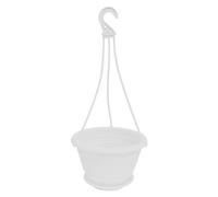 Geli Thermo Plastic Pot rond suspendu pour fleurs Galicia en plastique anthracite de 20 cm de diamètre 30 cm Blanc 10