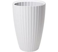 Pot de fleurs - Garden ID - Fancy - 40 x 58 cm - Pour jardin, balcons ou intérieurs - Blanc Blanc G