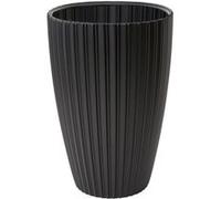 Pot de fleurs - Garden ID - Fancy - 40 x 58 cm - Pour jardin, balcons ou intérieurs - Noir
