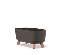 Pot de fleurs Gracia Case ECO avec pied en bois DGCL400W - café